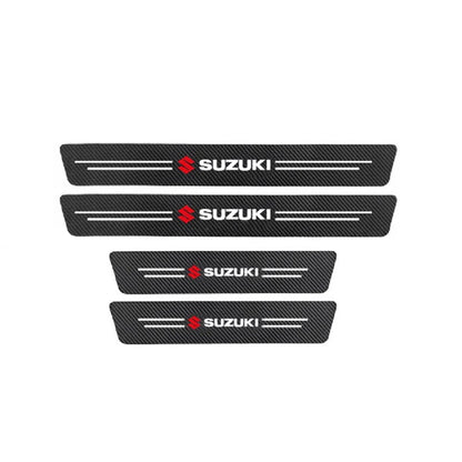 Suzuki Logo Car Door Floor Panel Guard Carbon Fiber Scratch Protector