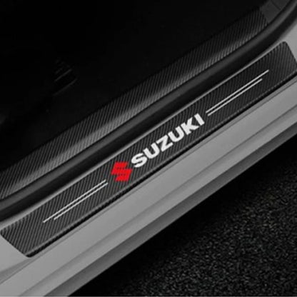 Suzuki Logo Car Door Floor Panel Guard Carbon Fiber Scratch Protector