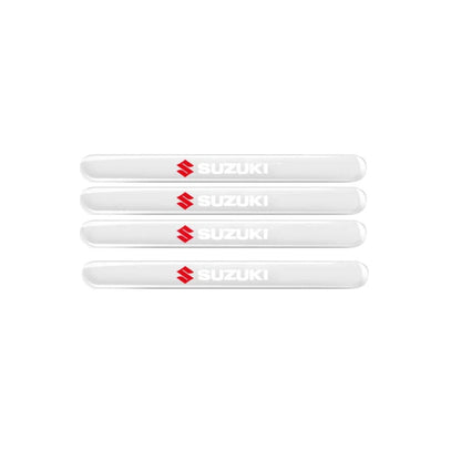 Suzuki Logo Rubber Door Handle Protector Transparent Anti Scratch 4 Pcs