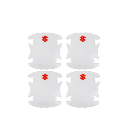 Four transparent door-handle protector pieces, 4 pcs set