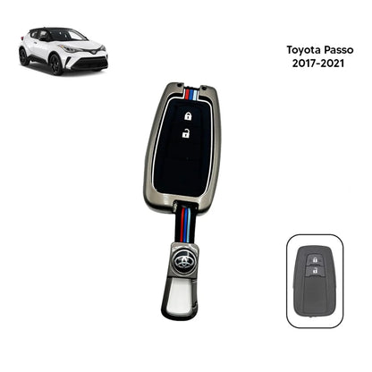 Toyota C-HR Metal Key Cover (2016-2024) – Premium Metallic Grey Case