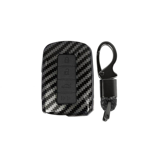 Carbon fiber remote key case cover with key fob loop for Toyota Corolla