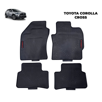 Toyota Corolla Cross 2022-2024 Rubber Floor Mats Black