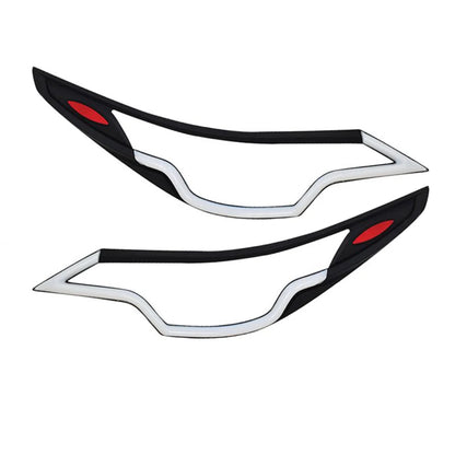 Toyota Fortuner LED Headlamp Cover Black 2016-19 ABS Guard
