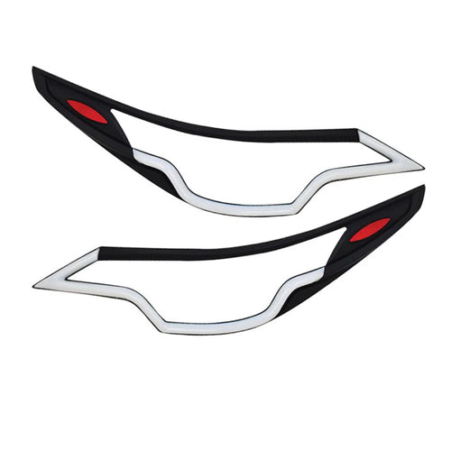 Toyota Fortuner LED Headlamp Cover Black 2016-19 ABS Guard