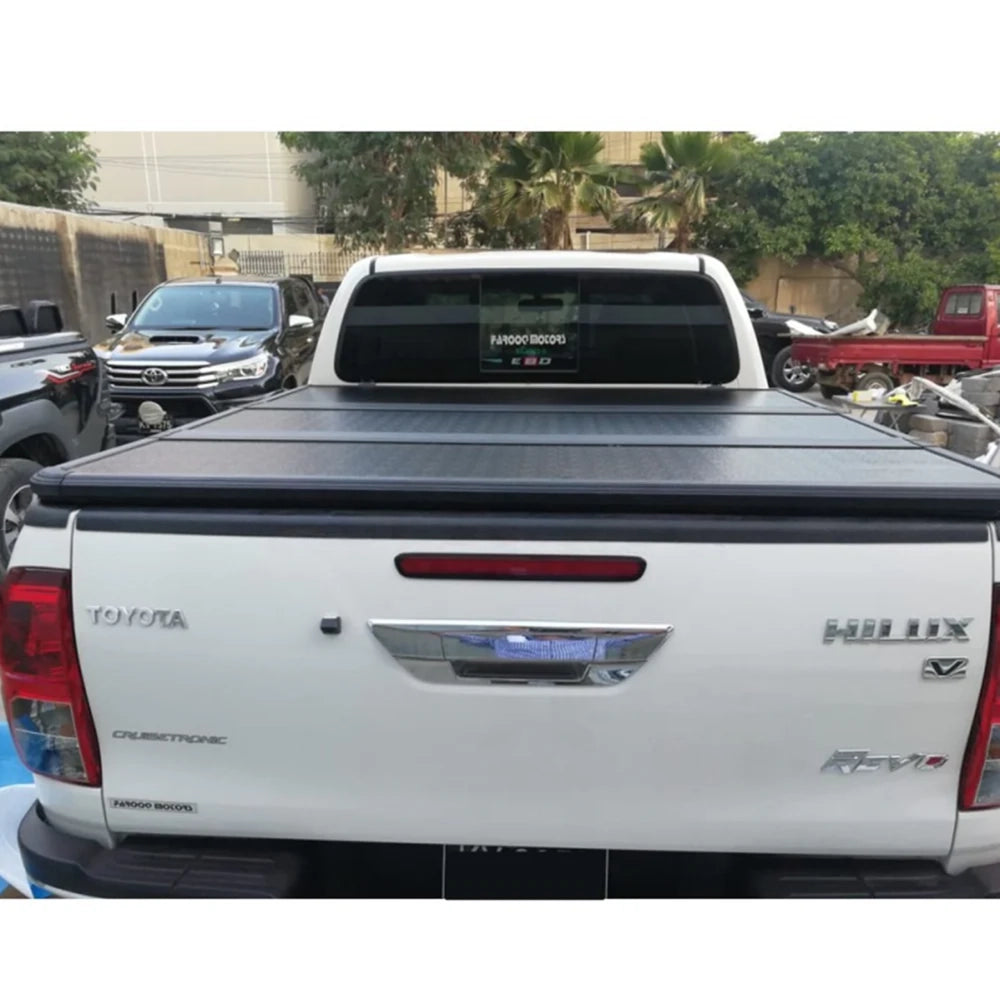 Toyota Hilux Revo Tri-Fold Hard Lid Cover Ultra Strong Black 2016-19