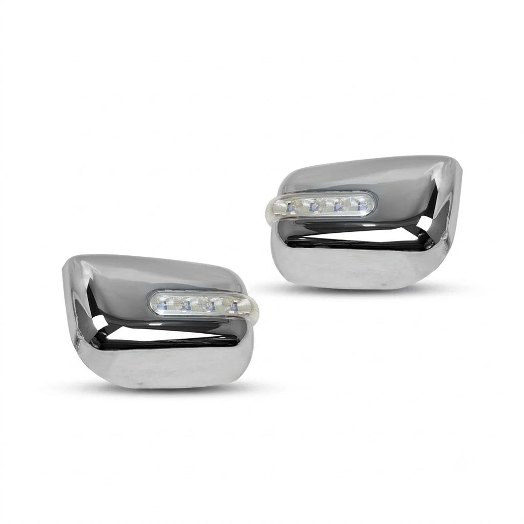 Toyota Hilux Vigo Side Mirror Cover Chrome With LED Light