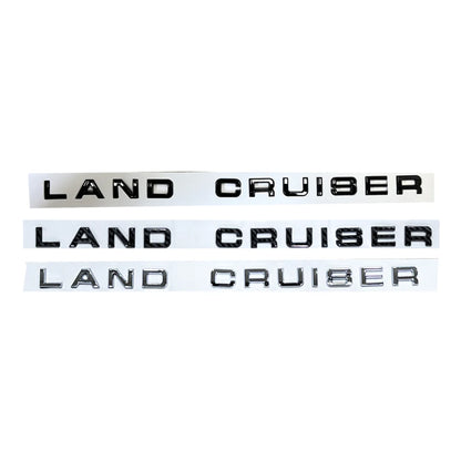 Toyota Land Cruiser 3D Letters Bonnet Emblem Decal Black