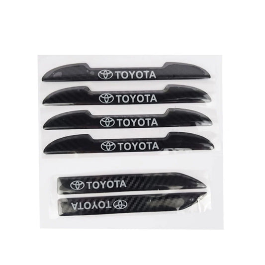 Toyota logo carbon-fiber style mirror/door guard covers, black set