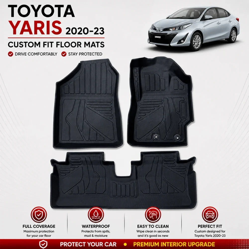 Toyota Yaris 2020-2026 TPE Floor Mats