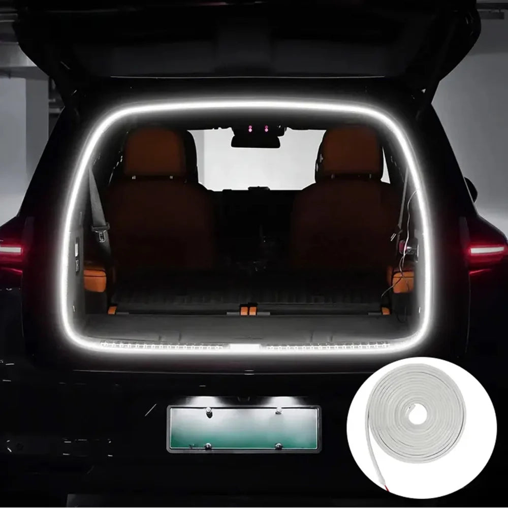 Universal 4M Car Trunk LED Light Strip Dynamic Flow White