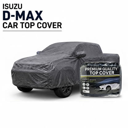 Isuzu D-Max non-woven top cover, gray waterproof car cover with tie straps
