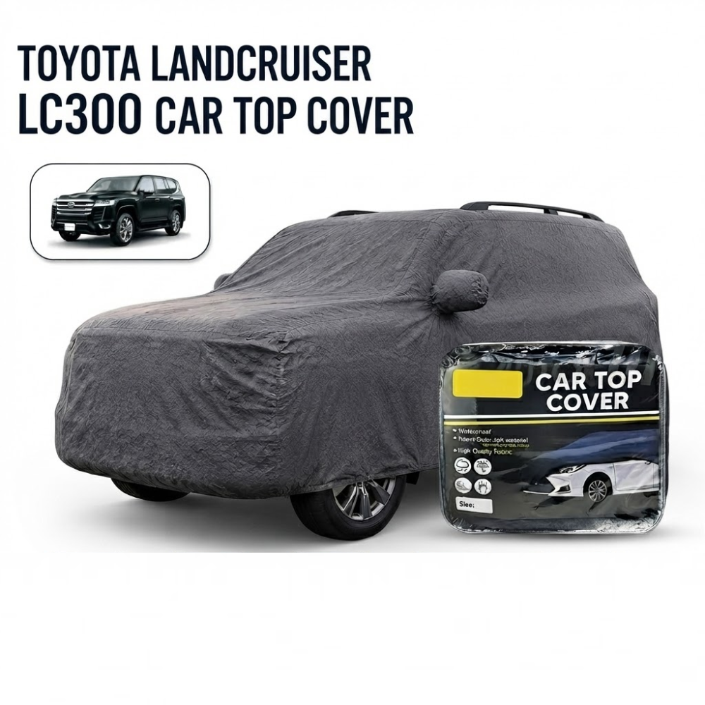 Gray non-woven car top cover, fitted for SUV roof