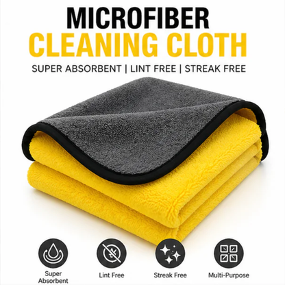 Microfiber towel drying car paint without scratches or water spots