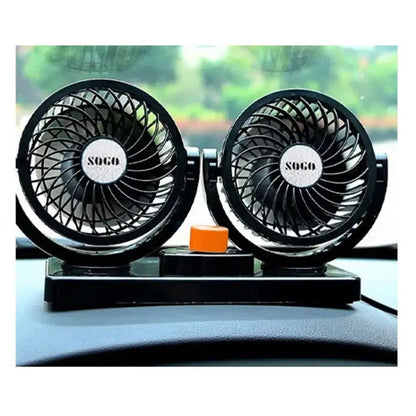 SOGO Double Head Large Powerful Fan Breeze 12V