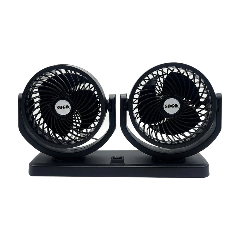 SOGO Double Head Large Powerful Fan Breeze 12V