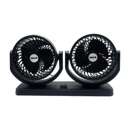 SOGO Double Head Large Powerful Fan Breeze 12V