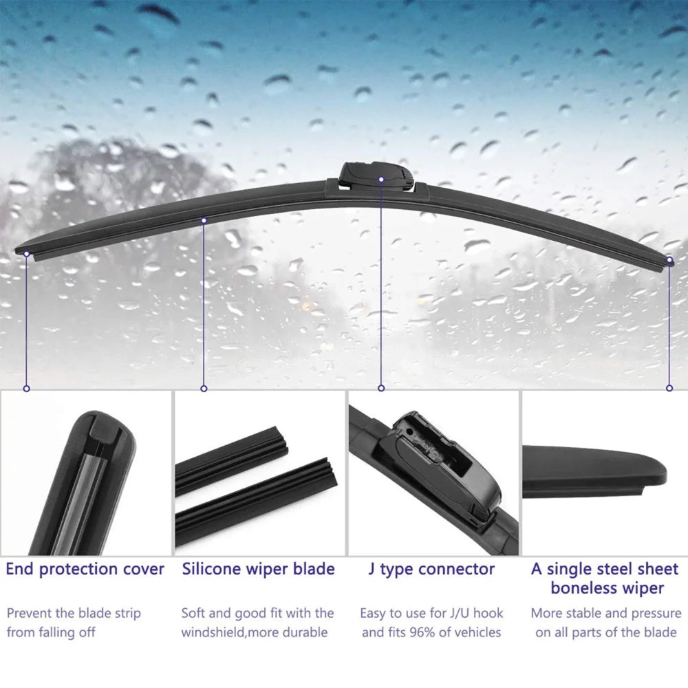 Honda City 2009-2019 Cyclone Wiper Blades Soft Rubber Pair