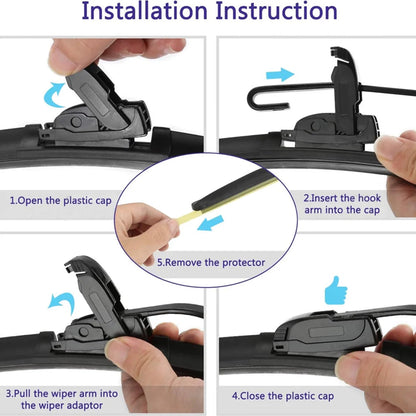 Honda City 2009-2019 Cyclone Wiper Blades Soft Rubber Pair