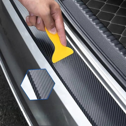 Toyota Logo Car Door Sill Protector Carbon Fiber Universal Set