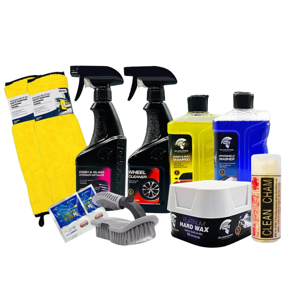 Gladiator Car Cure Kit All Inclusive 12PCS Car Care Package