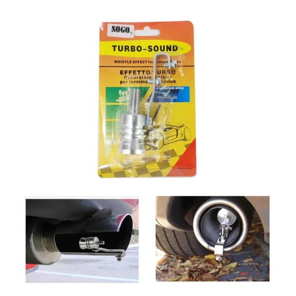 Universal Car Turbo Whistle Muffler Exhaust Pipe Size L