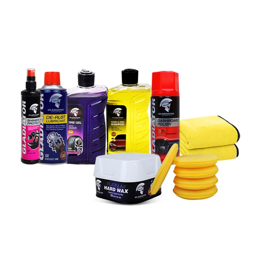 Gladiator 8 in 1 Complete Car Care Detailing Kit