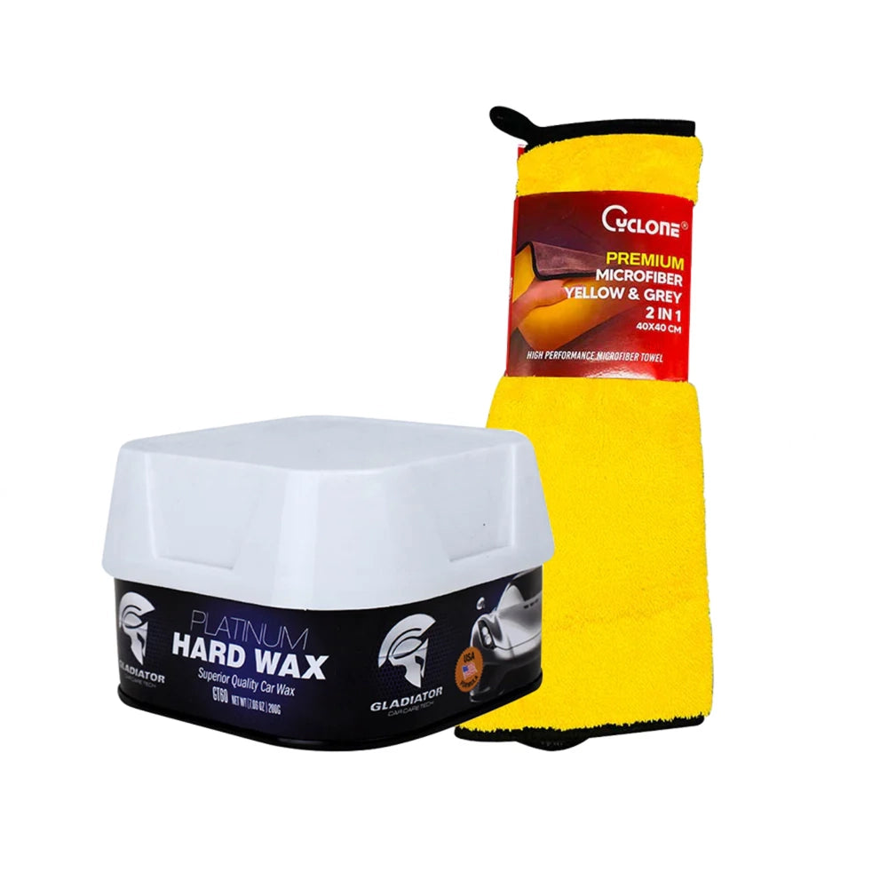 Gladiator Platinum Hard Wax 200G with Microfiber Cloth